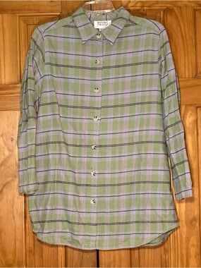 NWOT Vintage Mainstreet Blues Flannel Top Size M